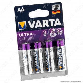 Varta Ultra Lithium Stilo AA - Blister 4 Batterie