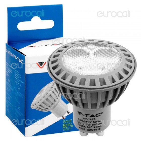 V-Tac VT-1878 Lampadina LED GU10 5W Faretto Spotlight - SKU 1615 / V-Tac VT-1878 Lampadina LED GU10 5W Faretto Spotlight - SKU 1615 /