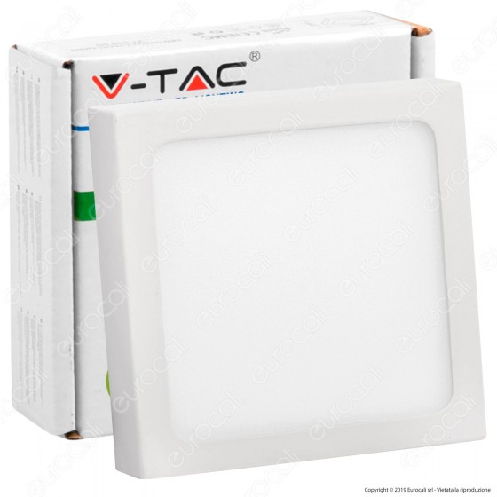 V-Tac VT-605 SQ Pannello LED Quadrato 6W - SKU 4907 / 4908 / 4909 V-Tac VT-605 SQ Pannello LED Quadrato 6W - SKU 4907 / 4908 / 4909