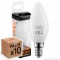 10 Lampadine LED Intereurope Light E14 4W Candela Milky Filamento - Pack Risparmio [TERMINATO]