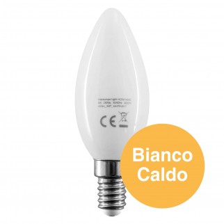 50 Lampadine LED Intereurope Light E14 4W Candela Milky Filamento - Pack Risparmio