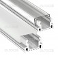 V-Tac Profilo in Alluminio per Strisce LED mod. 9981 - Lunghezza 1 metro - SKU 9981 / 9982 [TERMINATO]