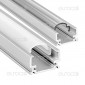 V-Tac Profilo in Alluminio per Strisce LED mod. 9983 - Lunghezza 1 metro - SKU 9983 / 9984 [TERMINATO]