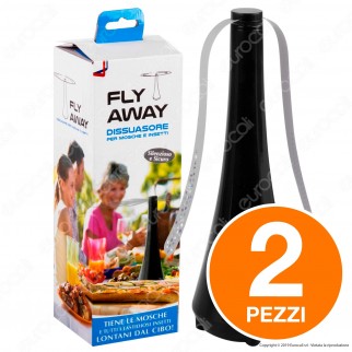 Kit 2 Intergross Fly Away Dissuasore per Mosche e Insetti
