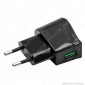 Immagine 2 - V-Tac VT-1024 Alimentatore USB da Viaggio Colore Nero - SKU 8792