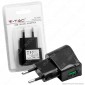 Immagine 1 - V-Tac VT-1024 Alimentatore USB da Viaggio Colore Nero - SKU 8792