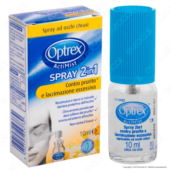 Optrex ActiMist Spray 2in1 Contro Prurito e Lacrimazione Eccessiva - Flacone da 10ml Optrex ActiMist Spray 2in1 Contro Prurito e Lacrimazione Eccessiva - Flacone da 10ml