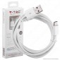 Immagine 1 - V-Tac VT-5542 USB Data Cable Type-C Cavo Colore Bianco 1,5m - SKU 8456
