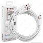 V-Tac VT-5543 USB Data Cable Type-C Cavo Colore Bianco 3m - SKU 8457 [TERMINATO]