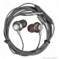 Immagine 2 - V-Tac VT-1032 Coppia di Auricolari con Microfono e Jack 3,5mm Colore Grigio - SKU 7706