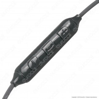 V-Tac VT-1032 Coppia di Auricolari con Microfono e Jack 3,5mm Colore Grigio - SKU 7706