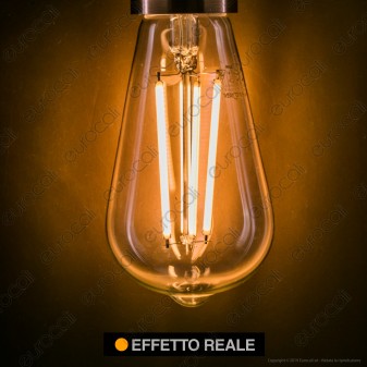 Marino Cristal Serie ECO Lampadina LED E27 11W Bulb ST64 Filament - mod. 21560
