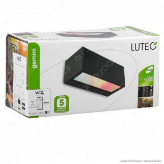 Lutec Gemini Lampada LED da Muro 18W RGB+W 3in1 WiFi IP54 - mod. 5189111118