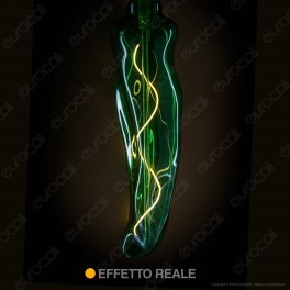 Daylight Lampadina E27 Filamento LED a Spirale 5W Linea Kitchen Forma Peperone con Vetro Verde Dimmerabile - mod. 700685.00A