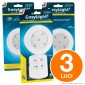 Kit 3 Intergross Easy Light Luce LED Senza Fili Colore Bianco con Telecomando [TERMINATO]