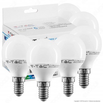 V-Tac VT-2266 Super Saver Pack Confezione 6 Lampadine LED E14 5,5W