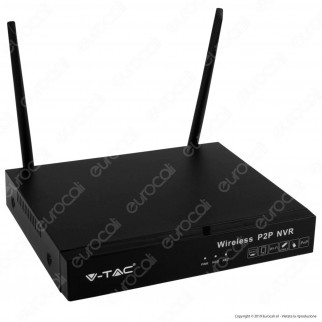 V-Tac VT-5188 Kit Videosorveglianza P2P NVR 4 Canali Wifi 1080p con 4 Telecamere - SKU 8400