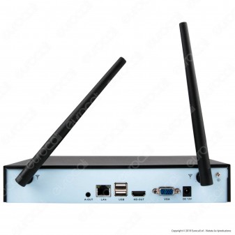 V-Tac VT-5188 Kit Videosorveglianza P2P NVR 4 Canali Wifi 1080p con 4 Telecamere - SKU 8400