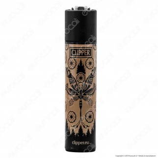 Clipper Large Fantasia Leaves Tattoo - Box da 48 Accendini