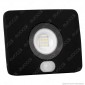 Led Factory Italia Faro LED 10W Ultra Sottile con Sensore Colore Nero [TERMINATO]