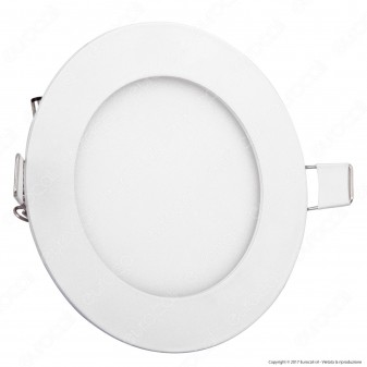Led Factory Italia Pannello LED Rotondo 6W SMD da Incasso con Driver
