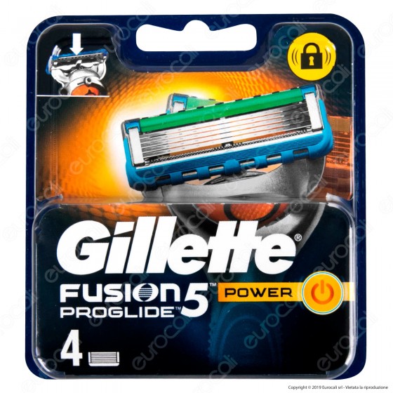 Gillette Fusion Proglide Power Ricarica di 4 Testine per Tutti i Gillette Fusion Proglide Power Ricarica di 4 Testine per Tutti i