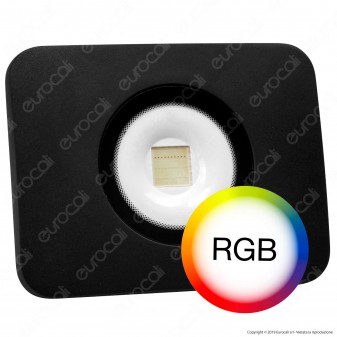 Led Factory Italia Faro LED 30W RGB Multicolore da Esterno con Telecomando Infrarossi - mod. FL-10RGB