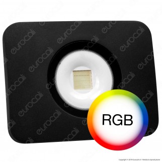 Led Factory Italia Faro LED 30W RGB Multicolore da Esterno con Telecomando Infrarossi - mod. FL-10RGB