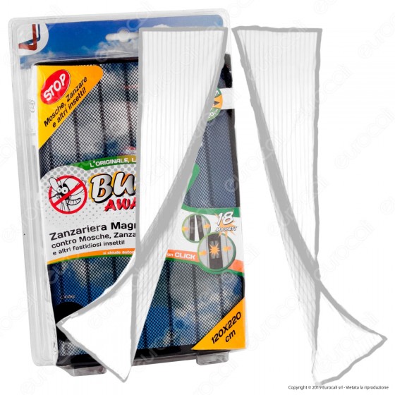 Intergross Buzz Away Zanzariera Magnetica con Chiusura Automatica Colore Bianca Intergross Buzz Away Zanzariera Magnetica con Chiusura Automatica Colore Bianca
