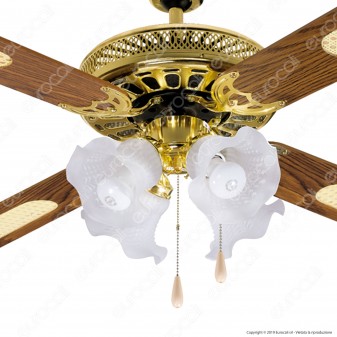 CFG Panama Ventilatore a Soffitto con Illuminazione 130 cm - Mod. EV027