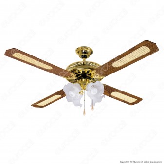 CFG Panama Ventilatore a Soffitto con Illuminazione 130 cm - Mod. EV027