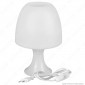 Immagine 2 - Velamp Lampada da Tavolo Mushroom con Portalampada per Lampadine E14 - mod. TL1010