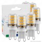 V-Tac VT-2243 Super Saver Pack Confezione 6 Lampadine LED G9 3W - SKU 2745 / 2746 / 2747