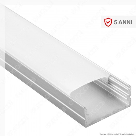 V-Tac VT-8108 Profilo in Alluminio per Strisce LED - Lunghezza 2 V-Tac VT-8108 Profilo in Alluminio per Strisce LED - Lunghezza 2