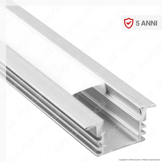 V-Tac VT-8115 Profilo in Alluminio per Strisce LED - Lunghezza 2 V-Tac VT-8115 Profilo in Alluminio per Strisce LED - Lunghezza 2