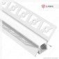 V-Tac VT-8104 Profilo Angolare Slim in Alluminio per Strisce LED a Scomparsa con Copertura Opaca Lunghezza 2 metri - SKU 3362