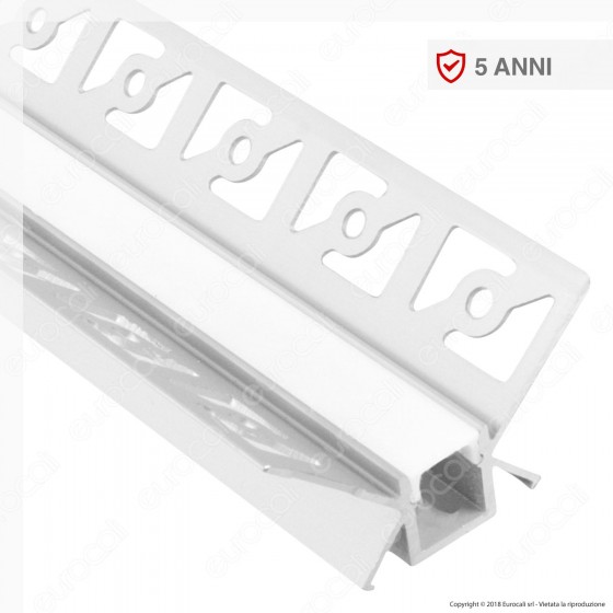 V-Tac VT-8104 Profilo Angolare in Alluminio a Scomparsa per Strisce V-Tac VT-8104 Profilo Angolare in Alluminio a Scomparsa per Strisce