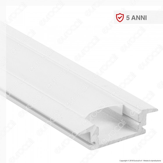 V-Tac VT-8106W Profilo in Alluminio per Strisce LED Colore Bianco - Lunghezza 2 metri - SKU 3368 V-Tac VT-8106W Profilo in Alluminio per Strisce LED Colore Bianco - Lunghezza 2 metri - SKU 3368