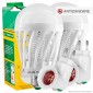 Immagine 1 - Kit 2 Lampadine LED E27 7W Zanzara Killer 2in1 + 2 Portalampada