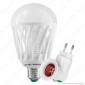 Immagine 2 - Kit Lampadina LED E27 1W Zanzara Killer + Portalampada Attacco E27