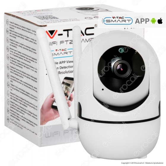 V-Tac VT-5122 Telecamera di Sorveglianza Wifi IP PTZ 1080p - SKU 8439 V-Tac VT-5122 Telecamera di Sorveglianza Wifi IP PTZ 1080p - SKU 8439