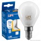 Life Lampadina LED E14 6W MiniGlobo P45 White Filamento - mod. 39.920258CM / 39.920258NM