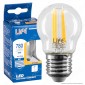 Life Lampadina LED E27 6W MiniGlobo G45 Filamento - mod. 39.920259C1 / 39.920259N