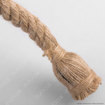 LED Line Lampadario in Corda con Portalampada per 2 Lampadin2 E27 - mod. 249884