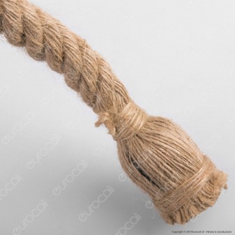 LED Line Lampadario in Corda con Portalampada per 3 Lampadine E27 - mod. 249891