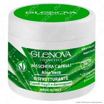 Glenova Cosmetics Maschera per Capelli Ristrutturante con Aloe Vera -