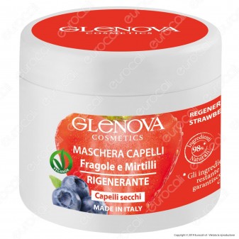 Glenova Cosmetics Maschera per Capelli Rigenerante con Fragole e