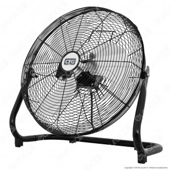 CFG Black 50 Box Ventilatore da Terra in Metallo 50 cm - Mod. EV047