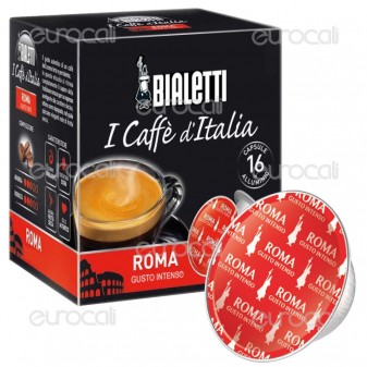 16 Capsule Caffè Bialetti Roma Gusto Forte Cialde Originali Bialetti