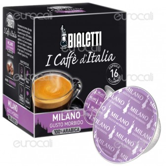 16 Capsule Caffè Bialetti Milano Gusto Morbido Cialde Originali Bialetti